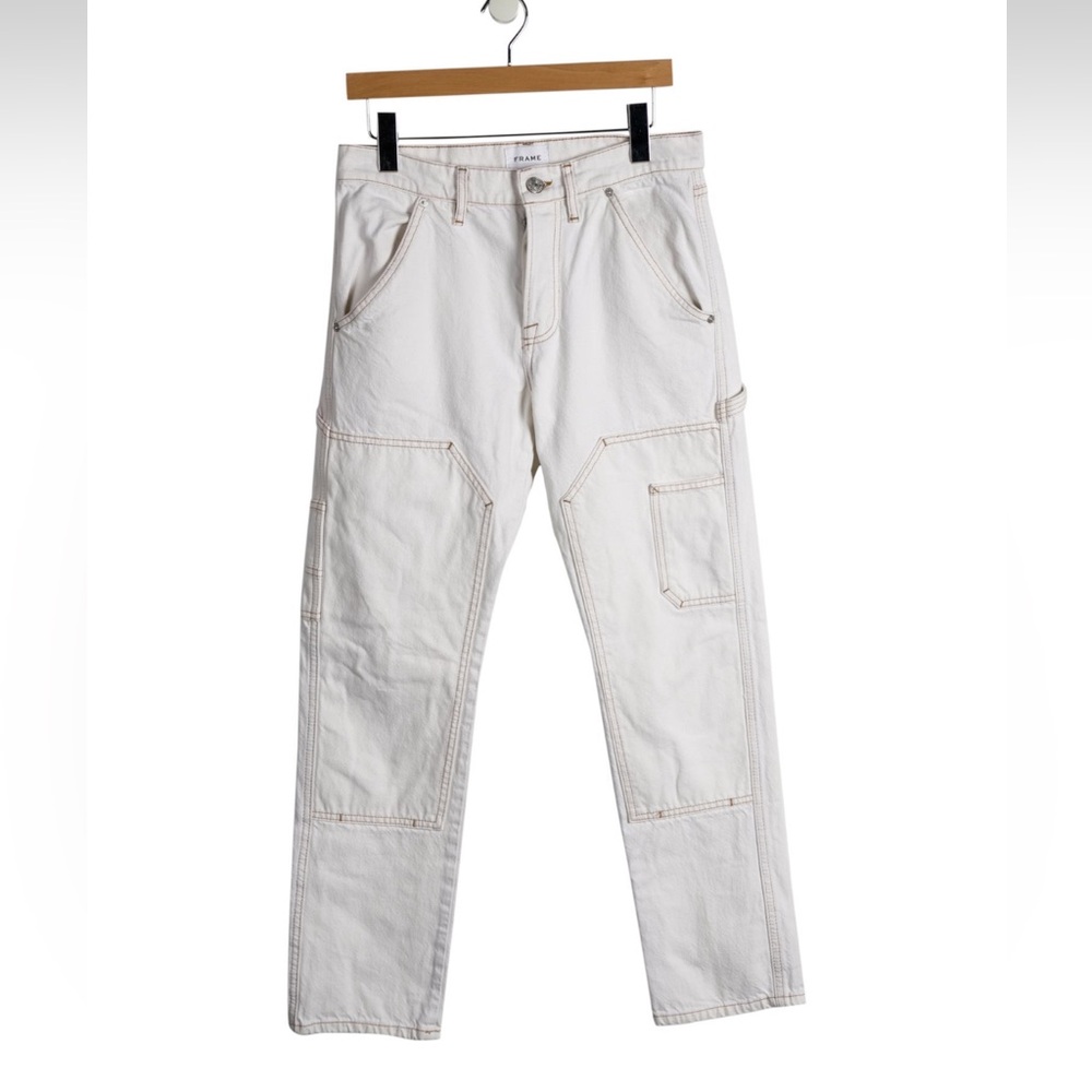 Frame Denim Le Slouch Utility Patch Straight Leg Jeans Cargo Ercu